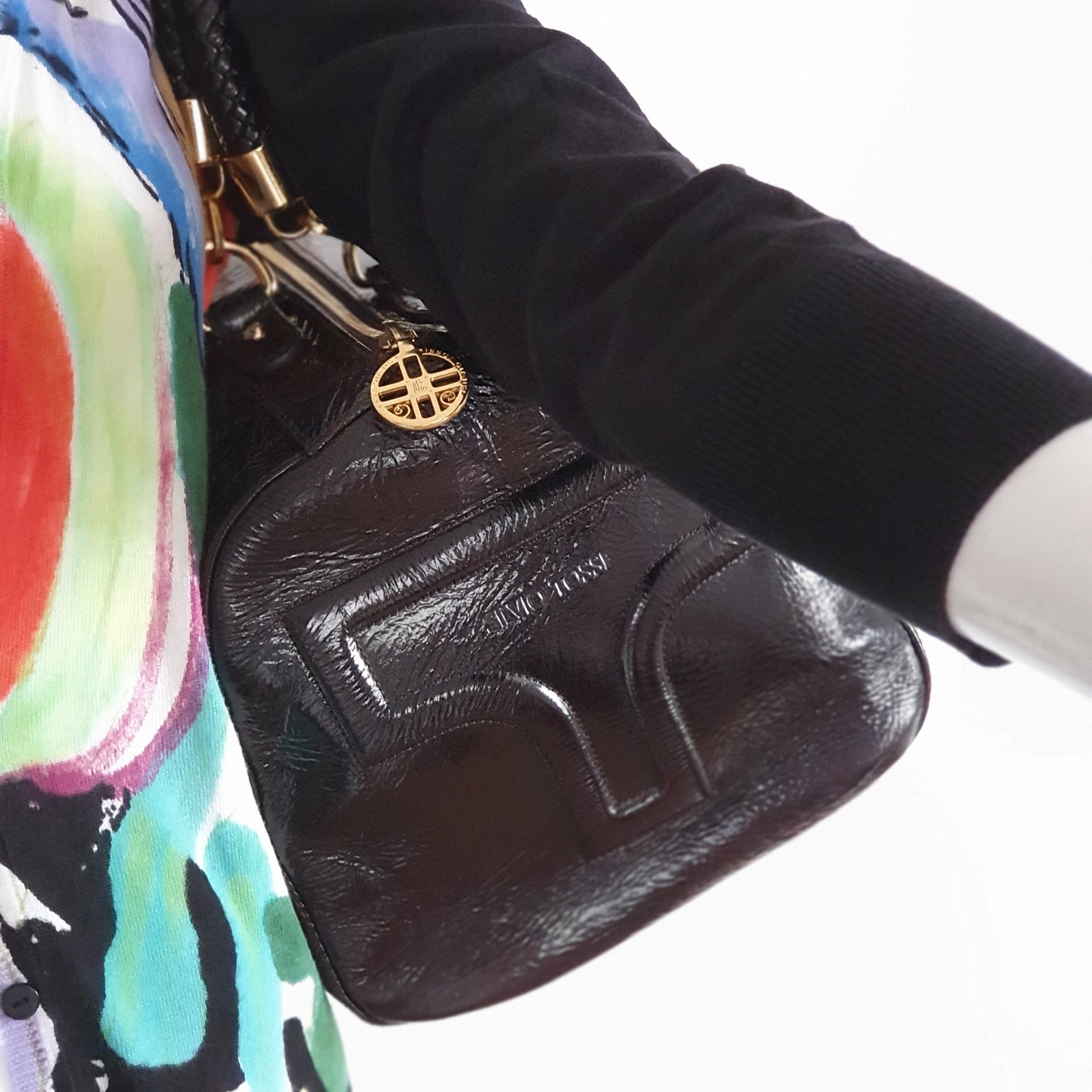 Sac bowling Silvio Tossi porté à l'épaule — vue de profil en T