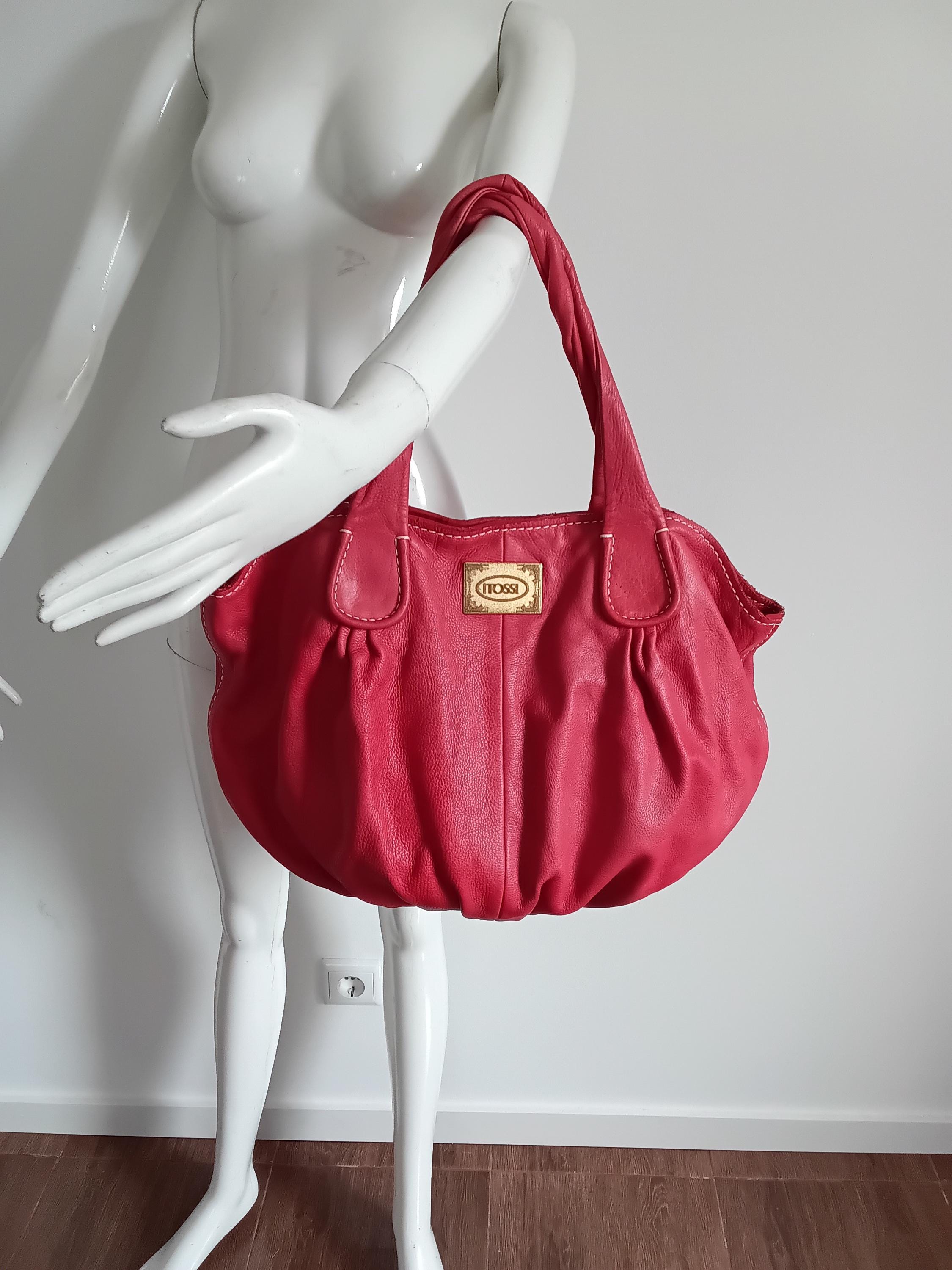 Sac Cabas Silvio Tossi — Marque Suisse, Savoir-Faire Artisanal Italien — Cuir Rouge