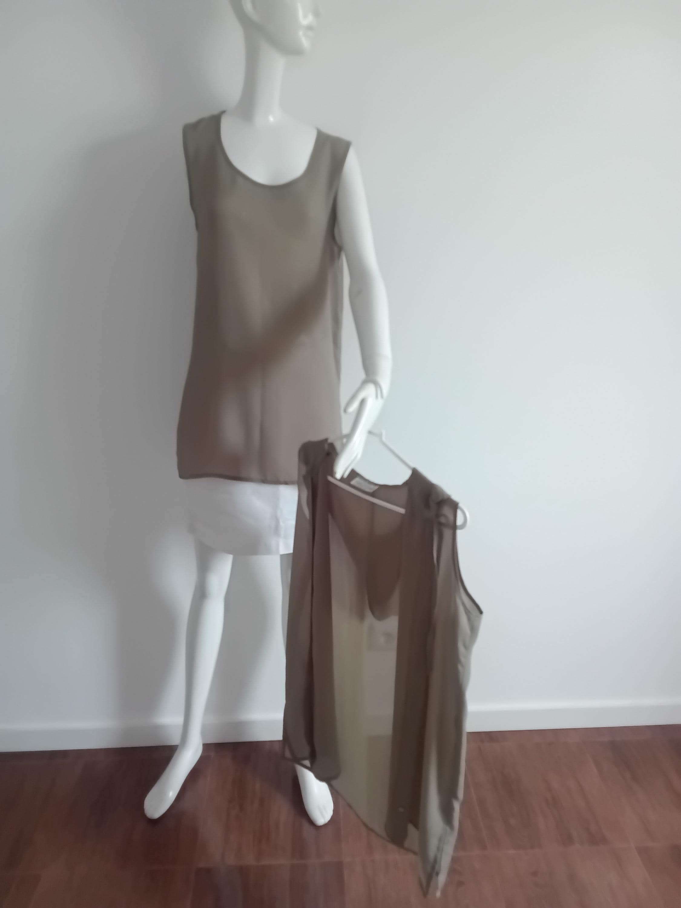 Vintage Ensemble 3 pièces Place Royale — Jupe, Débardeur & Gilet — Taille 38 FR