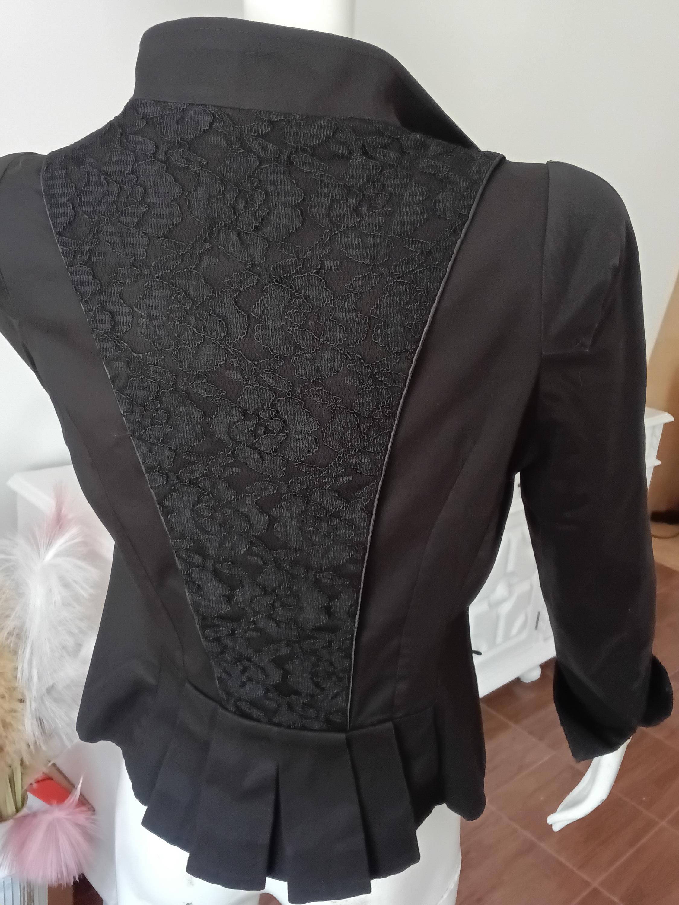 Vintage Blazer élégant brodé noir