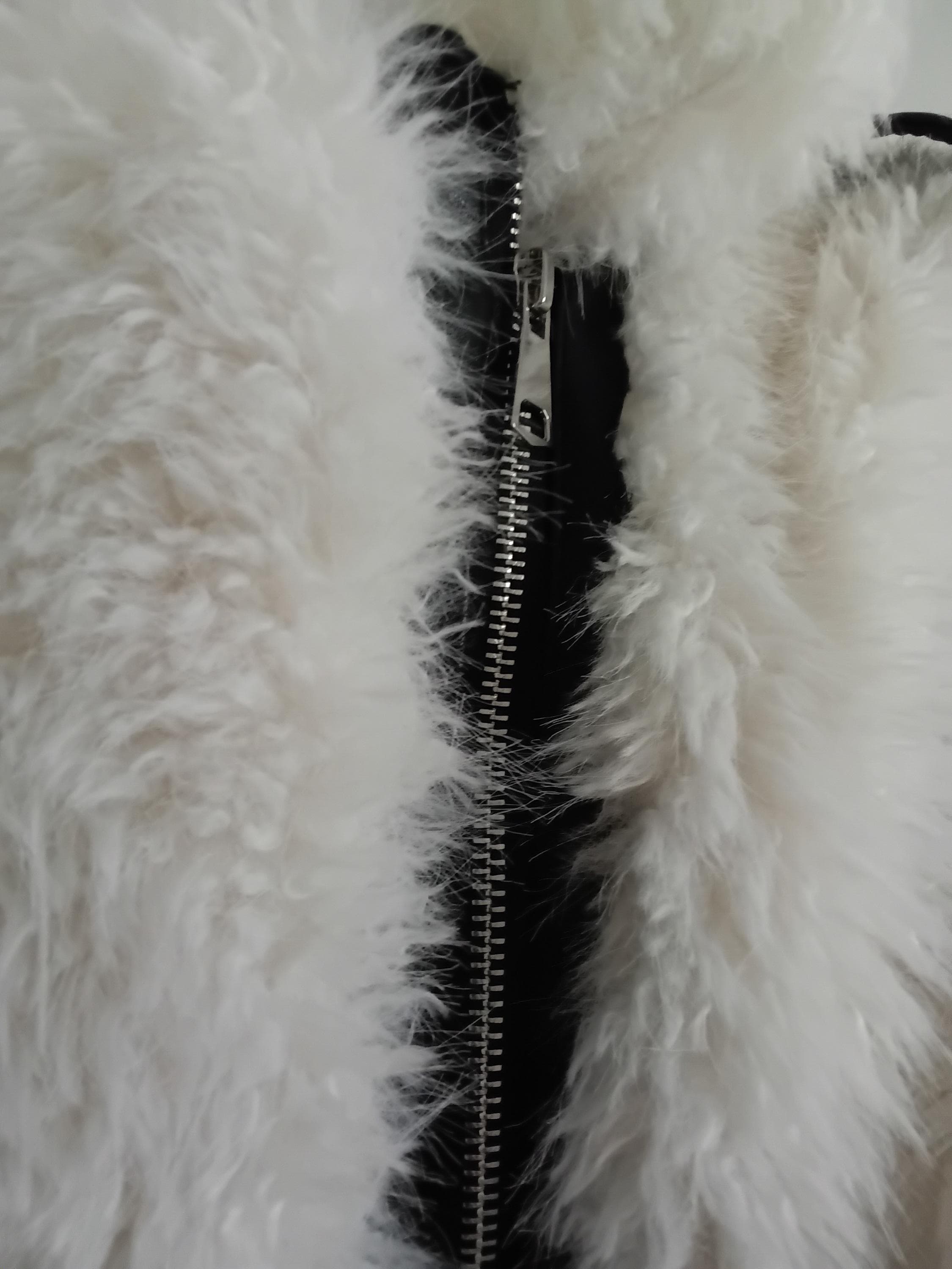 Vintage Manteau fausse fourrure Blanc