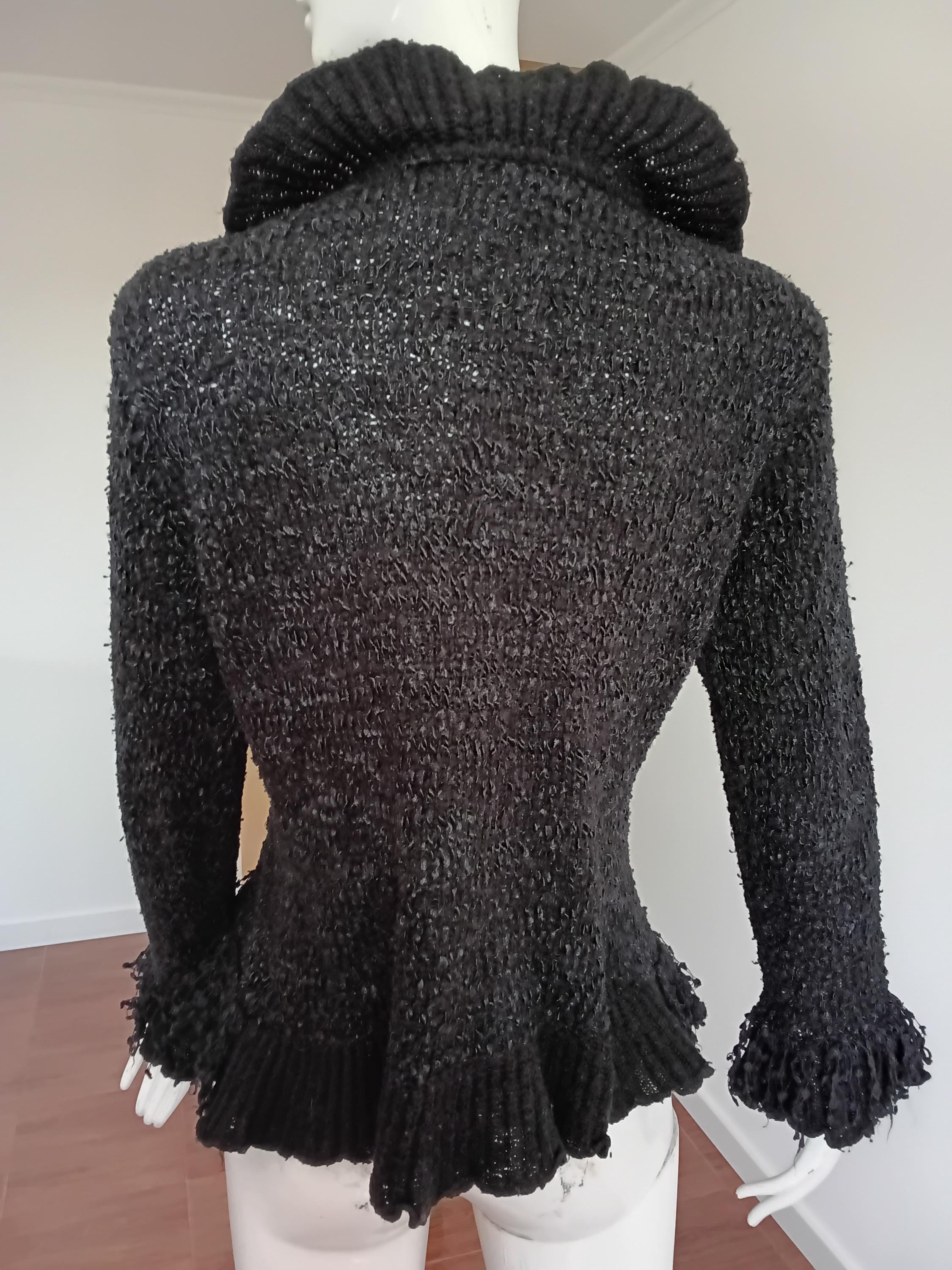 Vintage Gilet sophistiqué noir — Taille 36/38 FR