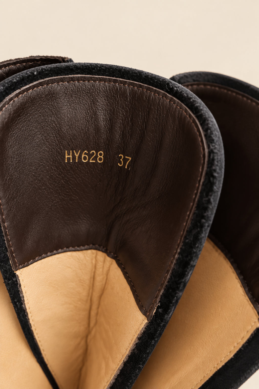 Bottes Vintage à Lacets en Cuir Noir The Art Company — T. 37