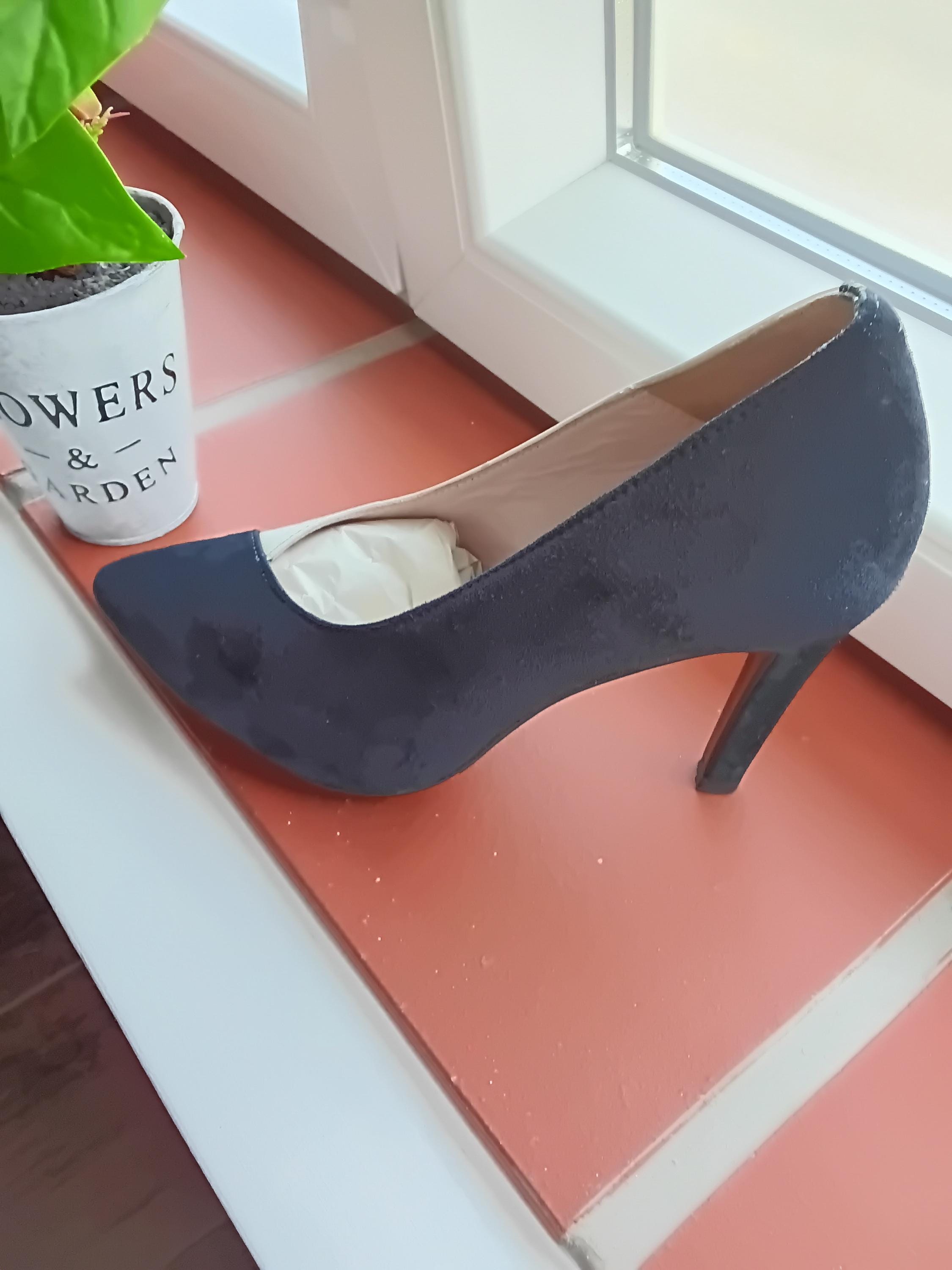 Vintage Escarpins Alba Moda Bicolores Cuir Blanc & Bleu Nuit — Taille 37 FR