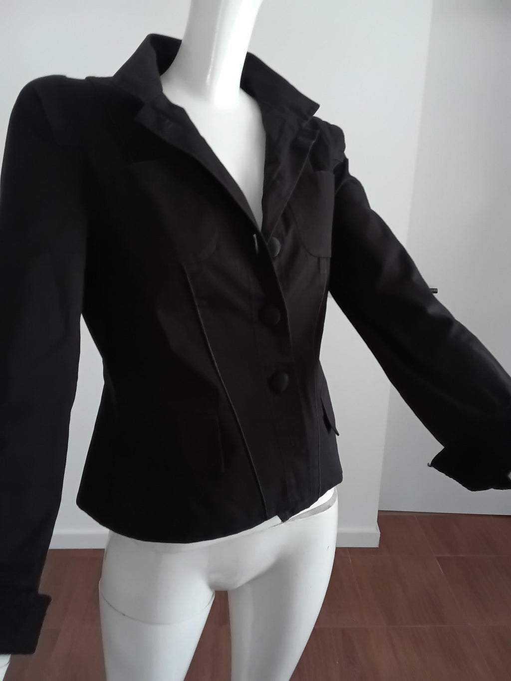 Vintage Blazer élégant brodé noir