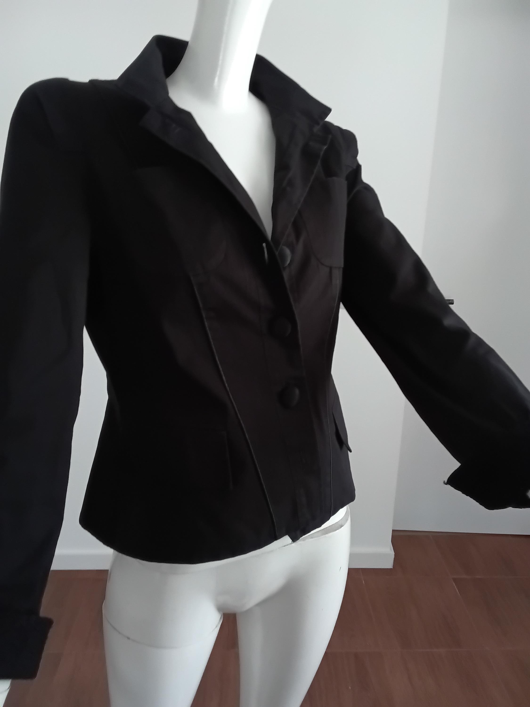 Vintage Blazer élégant brodé noir