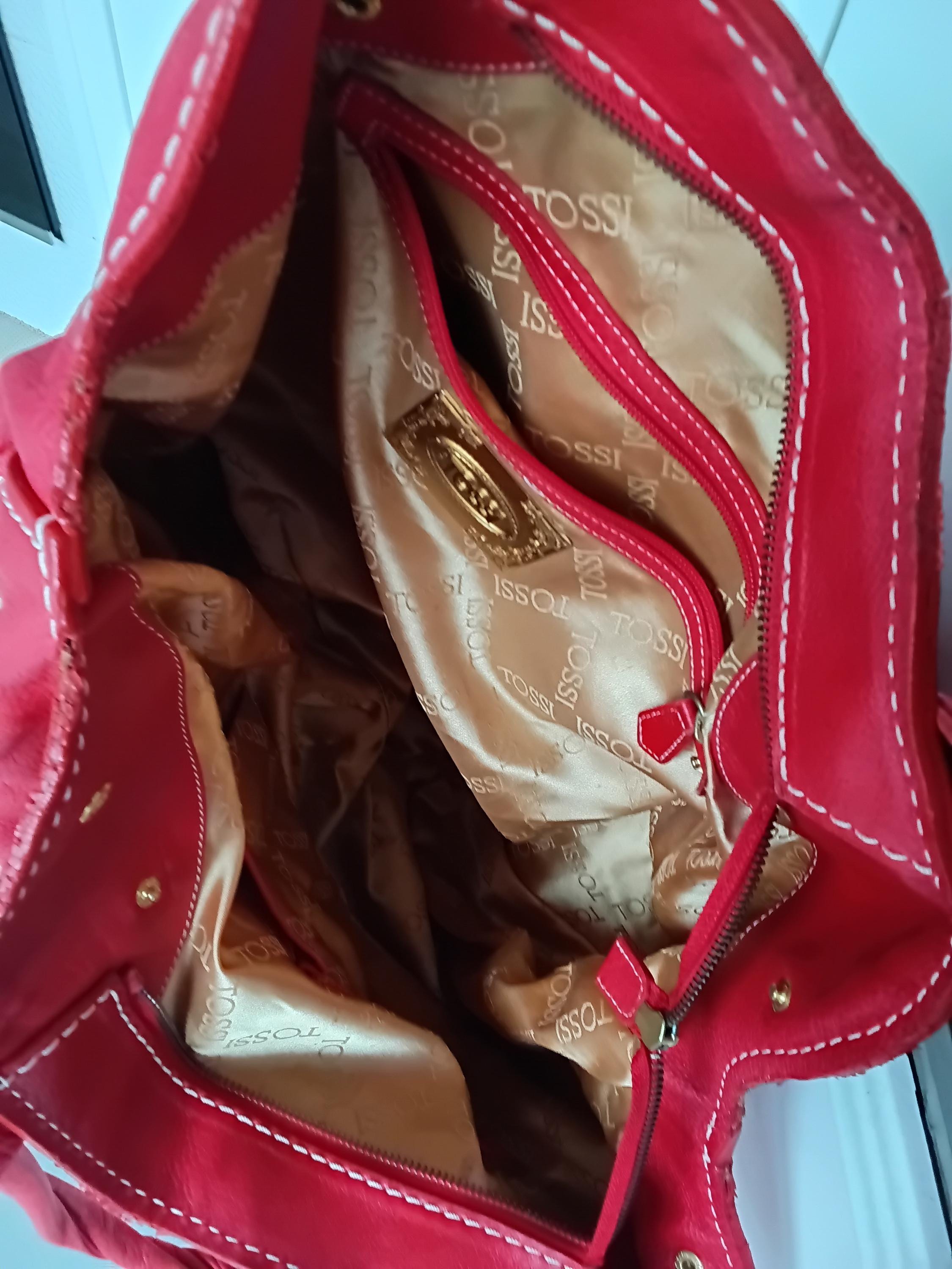 Sac Cabas Silvio Tossi — Marque Suisse, Savoir-Faire Artisanal Italien — Cuir Rouge