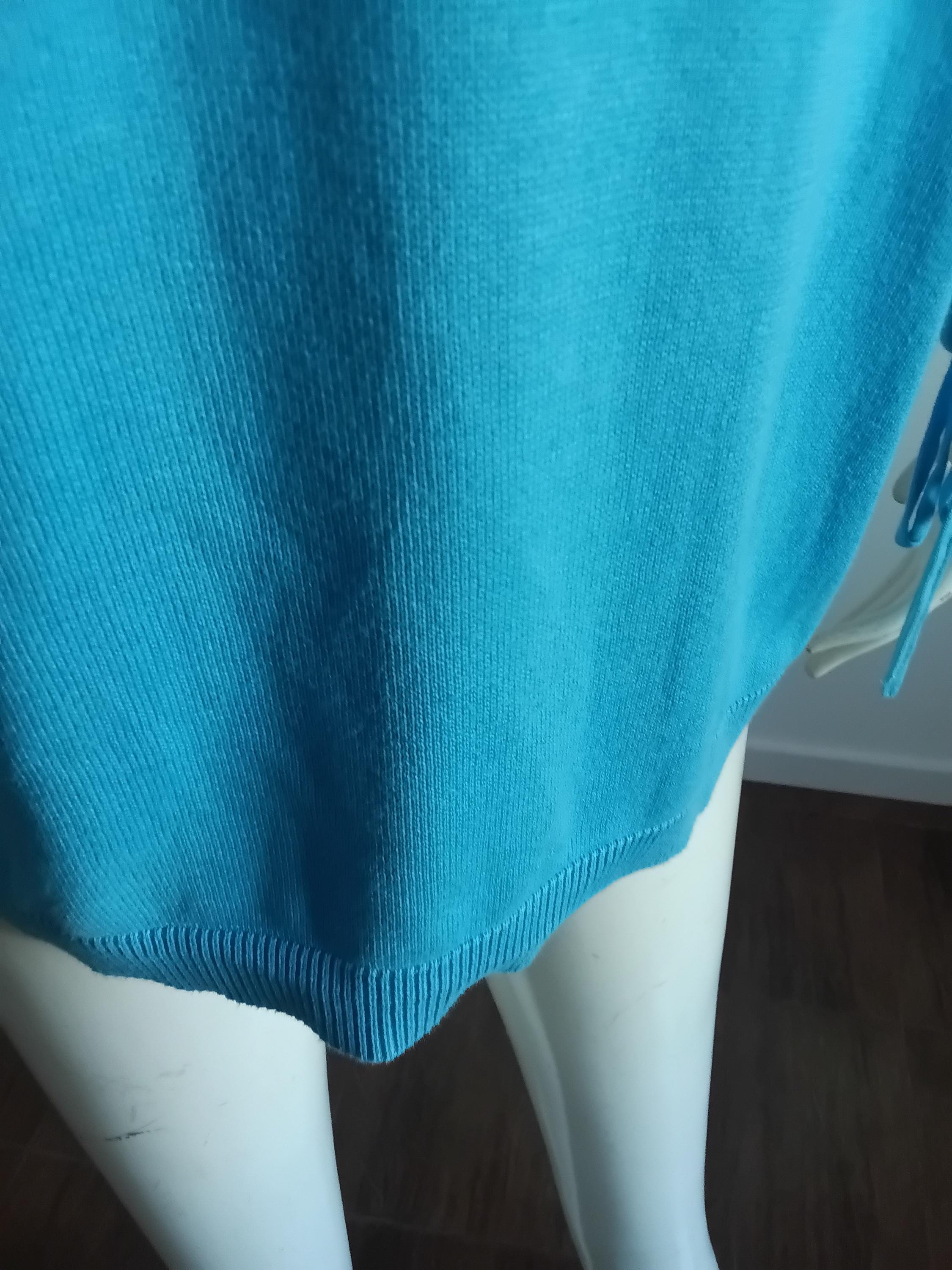 Ensemble Vintage Gilet & Pull Bleu Années 2000 — 100% Coton — Taille 38 FR