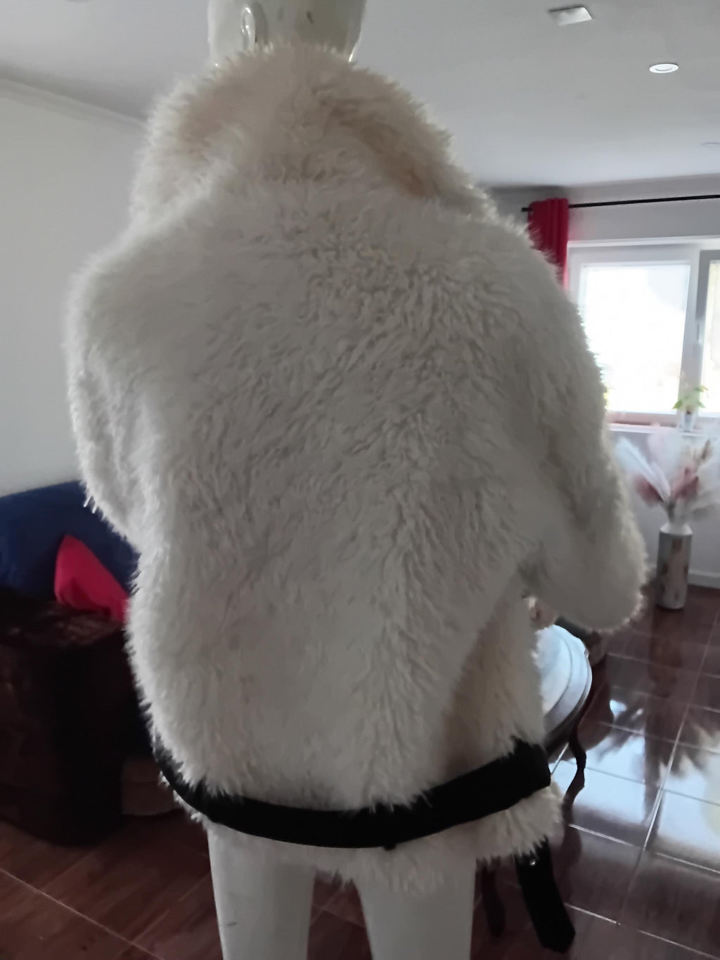 Vintage Manteau fausse fourrure Blanc