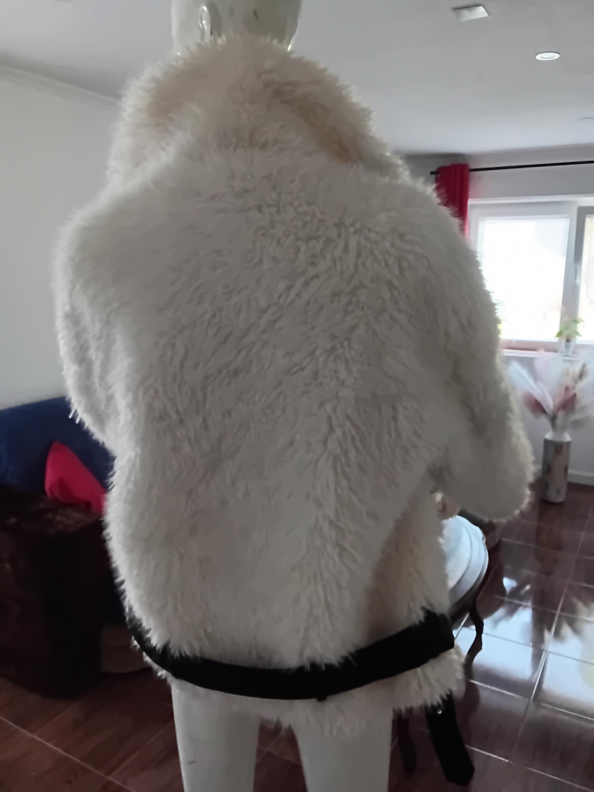 Vintage Manteau fausse fourrure Blanc