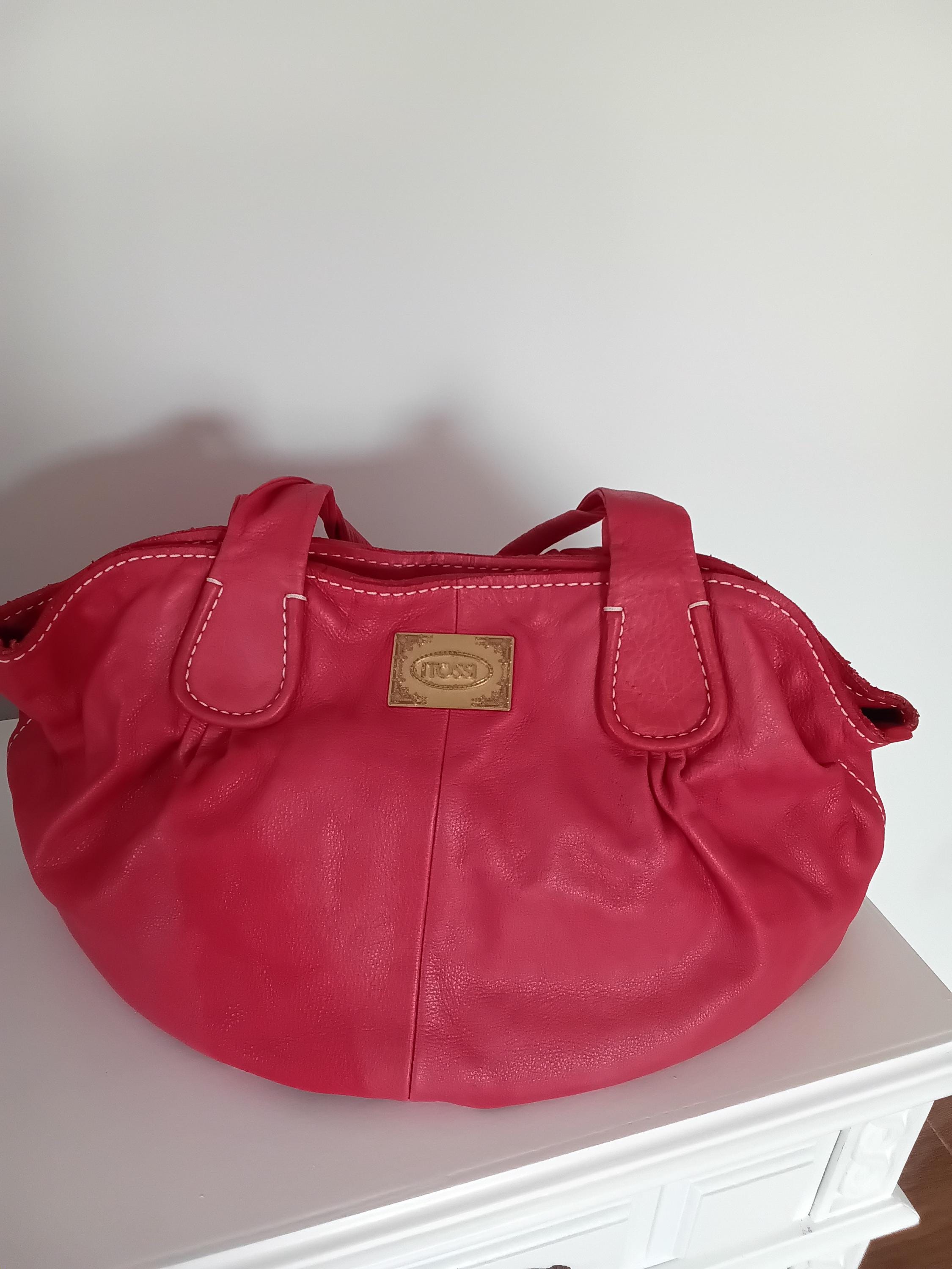 Sac Cabas Silvio Tossi — Marque Suisse, Savoir-Faire Artisanal Italien — Cuir Rouge