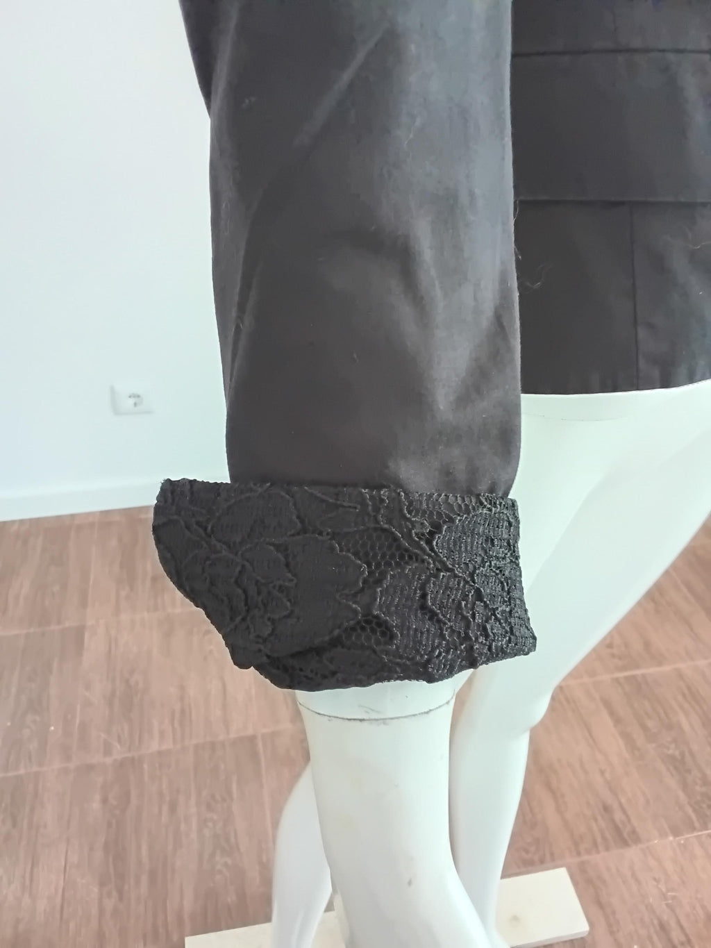 Vintage Blazer élégant brodé noir