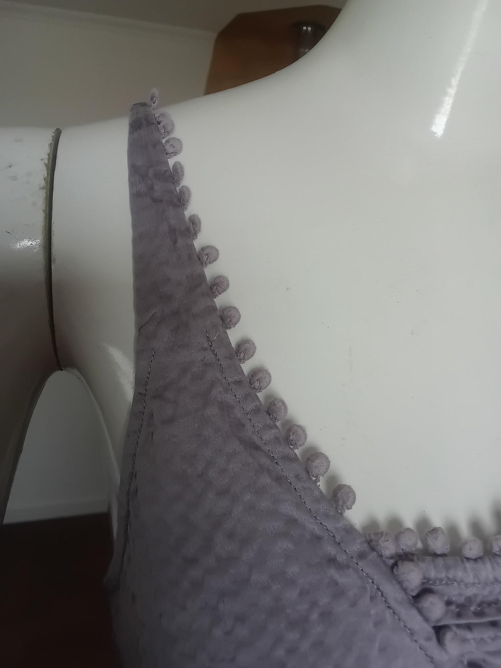 Vintage Robe en soie Lilas gris irisé des années 2000 — Taille 36 FR
