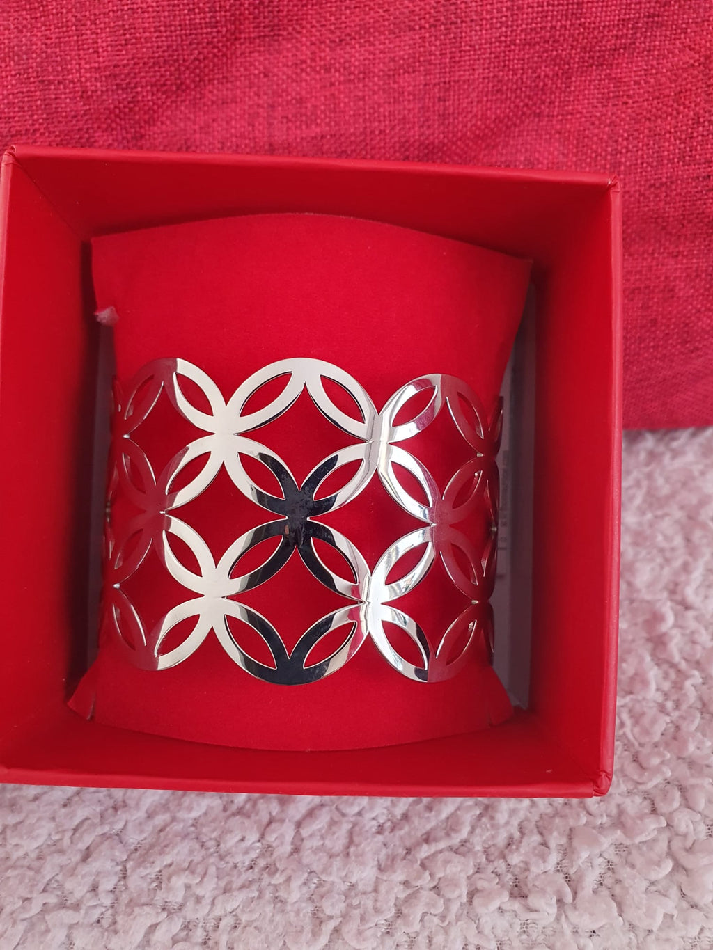 Bracelet Manchette Argent Rhodié — Histoire d'Or « Lauretta » — Avec Certificat & Écrin