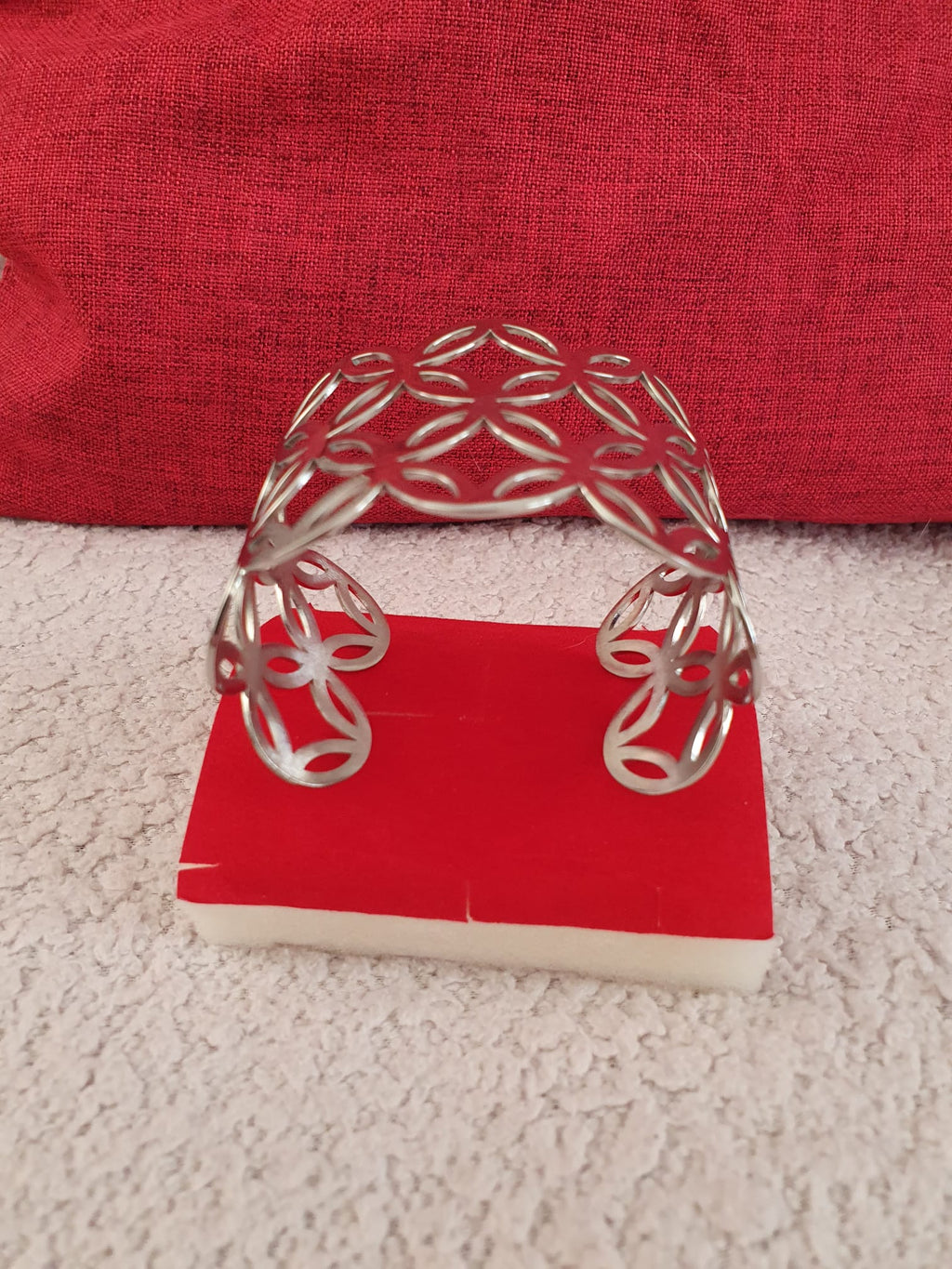 Bracelet Manchette Argent Rhodié — Histoire d'Or « Lauretta » — Avec Certificat & Écrin