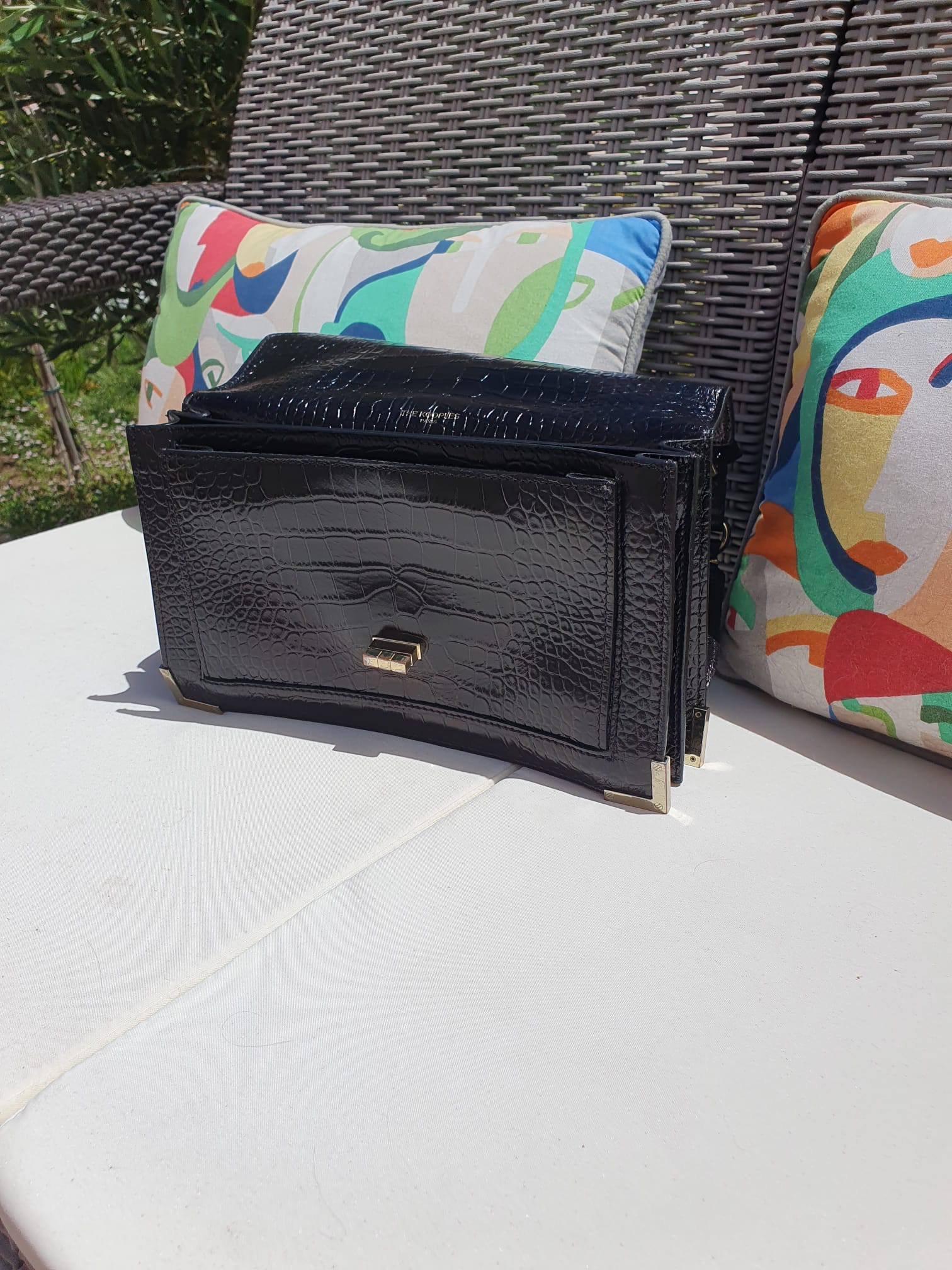 Sac Bandoulière Emily — The Kooples — Cuir de Vachette Grainé Noir