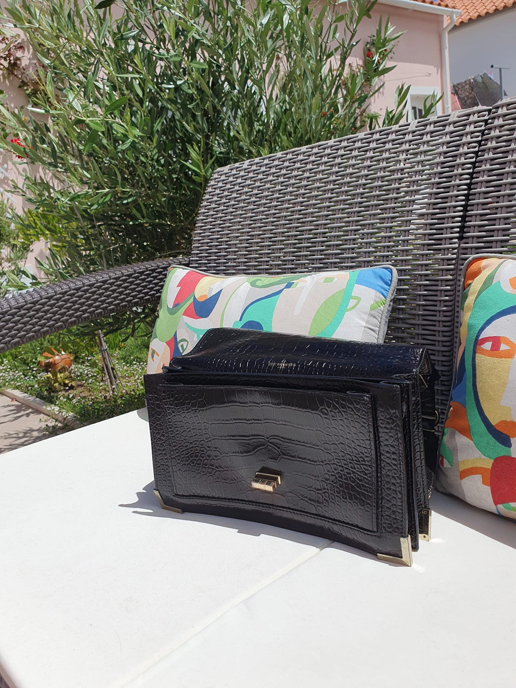 Sac Bandoulière Emily — The Kooples — Cuir de Vachette Grainé Noir