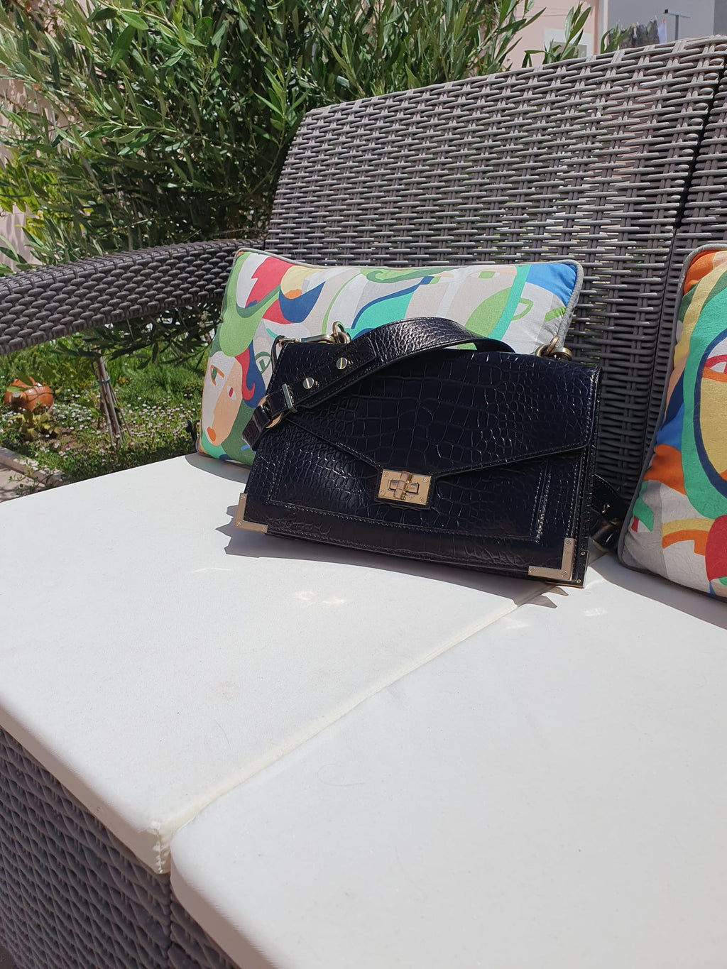 Sac Bandoulière Emily — The Kooples — Cuir de Vachette Grainé Noir