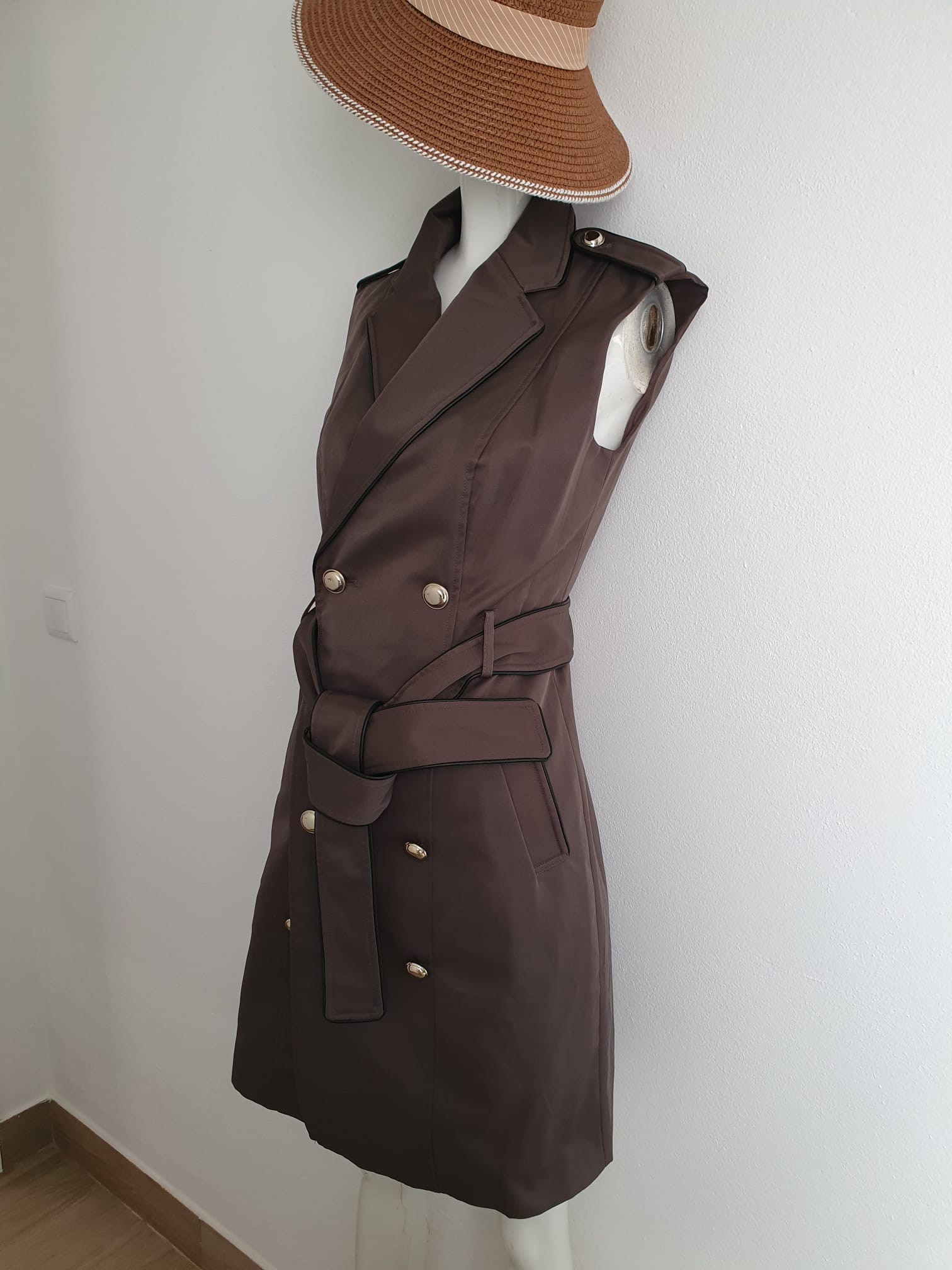 Robe Sans Manches Morgan de Toi — Chocolat — Taille 34