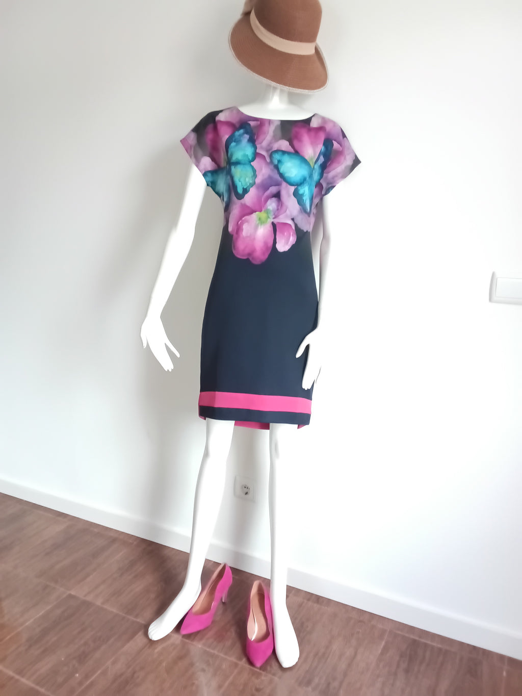 Robe Imprimé Papillons & Fleurs BCP — Taille 38 FR
