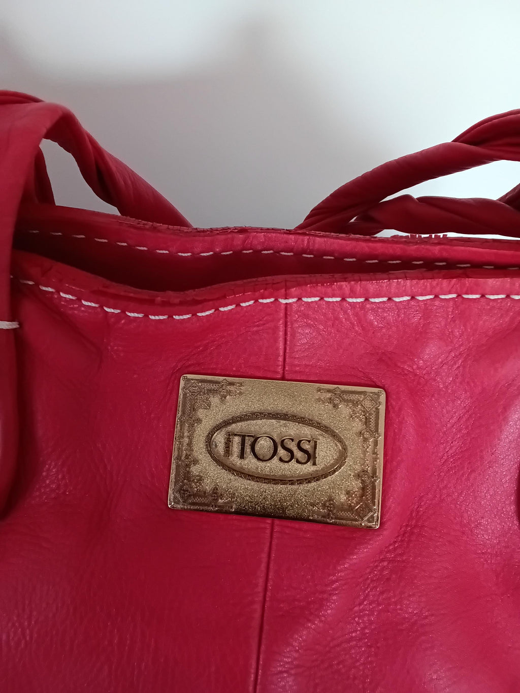 Sac Cabas Silvio Tossi — Marque Suisse, Savoir-Faire Artisanal Italien — Cuir Rouge