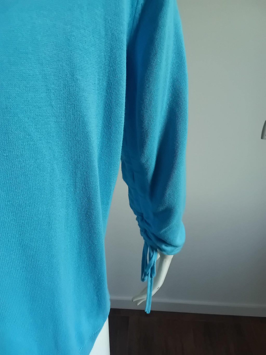 Ensemble Vintage Gilet & Pull Bleu Années 2000 — 100% Coton — Taille 38 FR