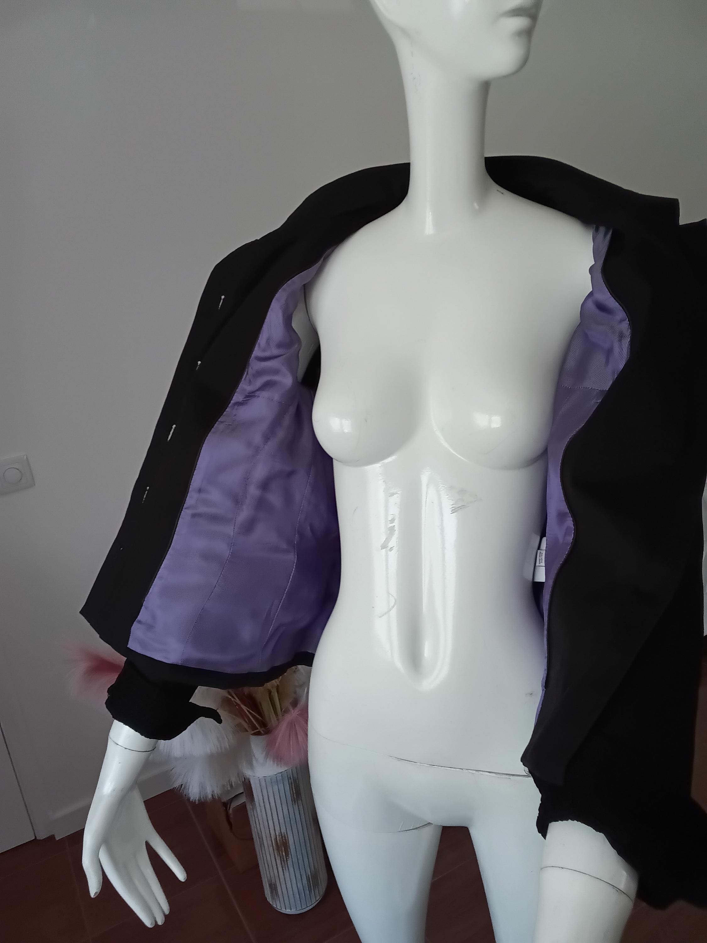 Vintage Blazer élégant brodé noir