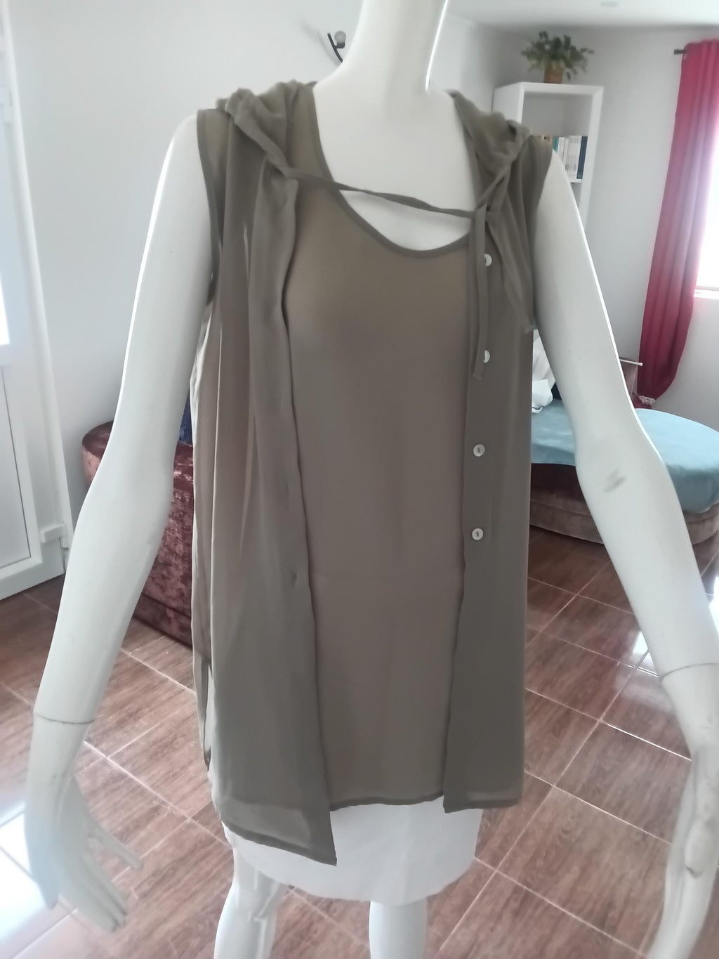 Vintage Ensemble 3 pièces Place Royale — Jupe, Débardeur & Gilet — Taille 38 FR
