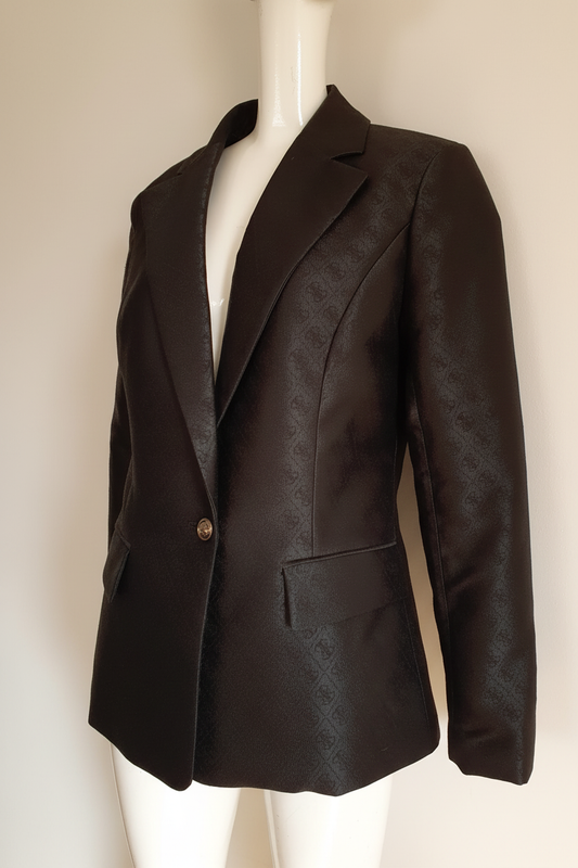 Blazer Guess Monogramme Noir — Portrait