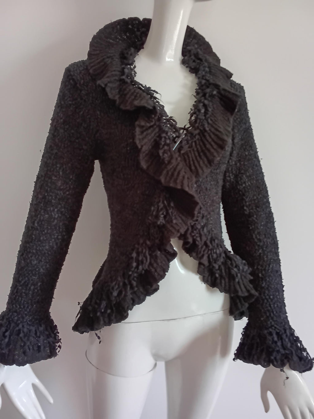 Vintage Gilet sophistiqué noir — Taille 36/38 FR