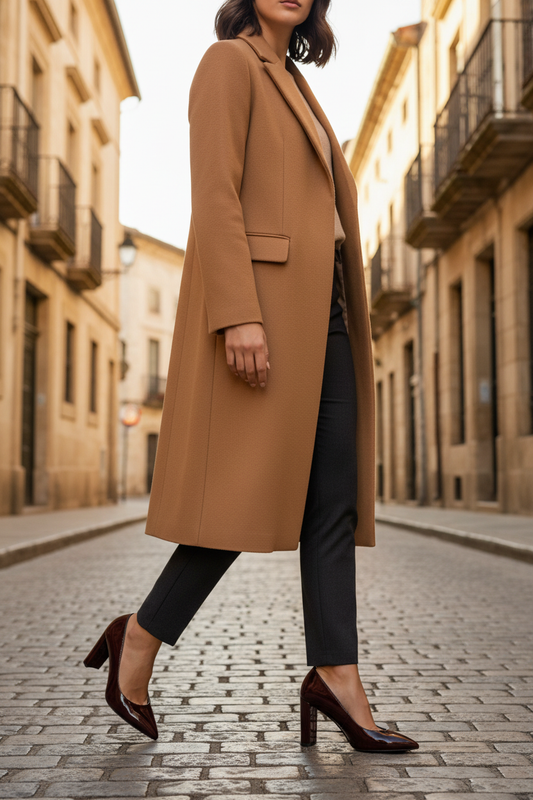 Escarpins bordeaux — Rue pavée