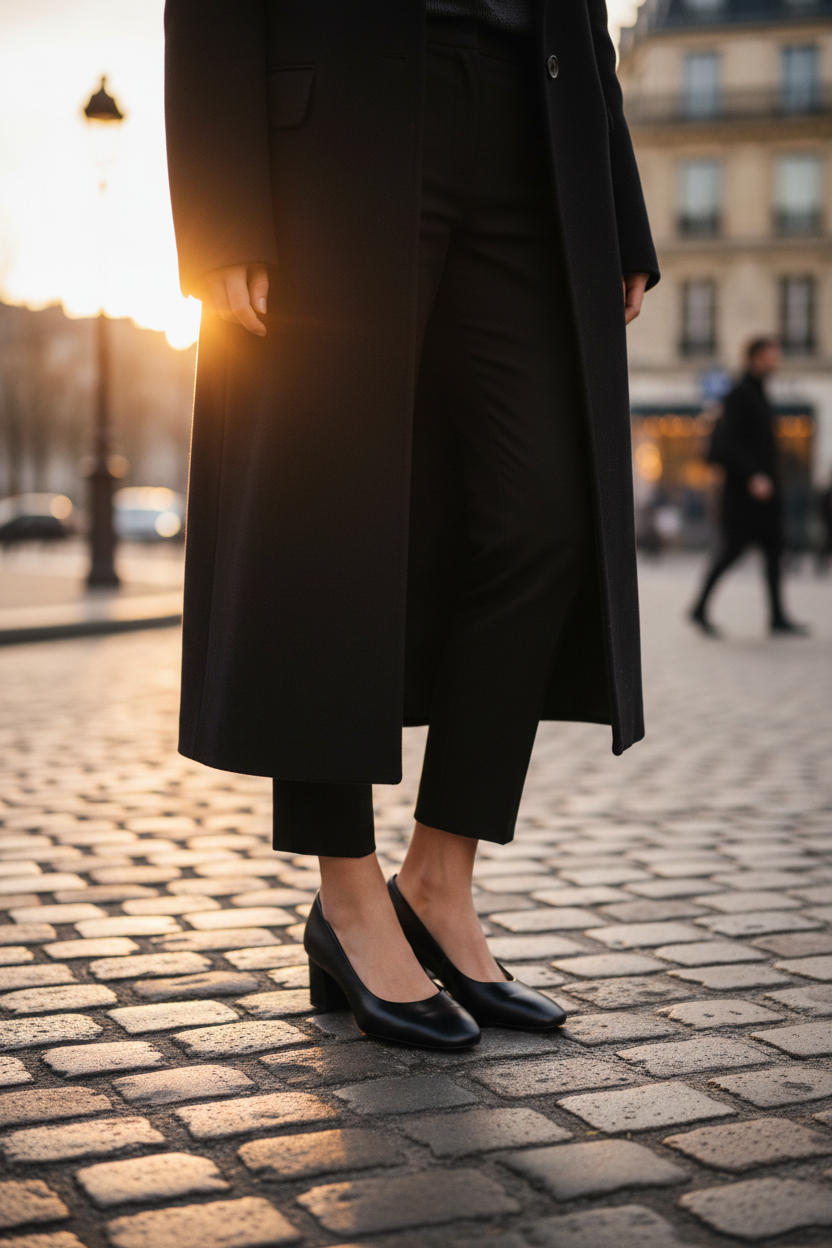 Escarpins noirs - décor parisien