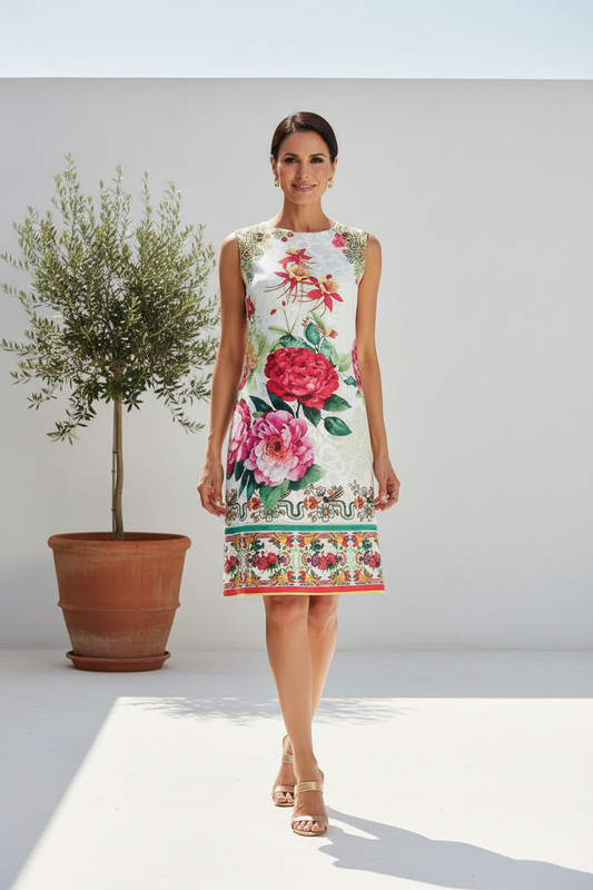 Robe florale orientale — version épurée