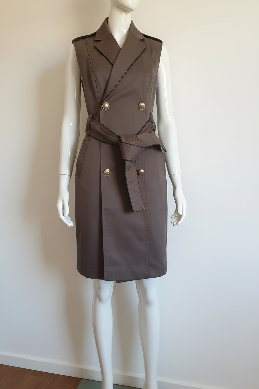 Robe Trench Chocolat — Fond chaud