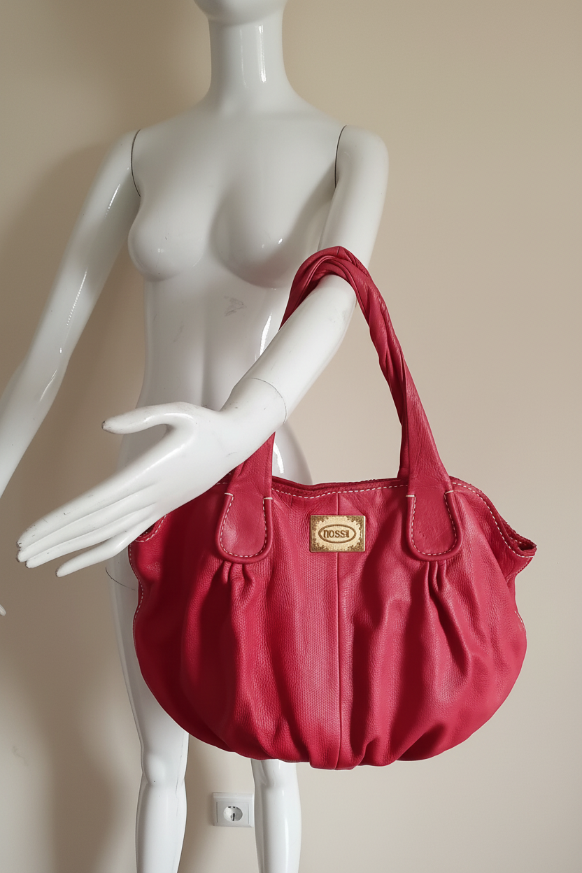 Sac Tossi rouge fond beige